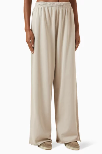 بنطال رياضي بشعار الماركة صوف قطن عضوي