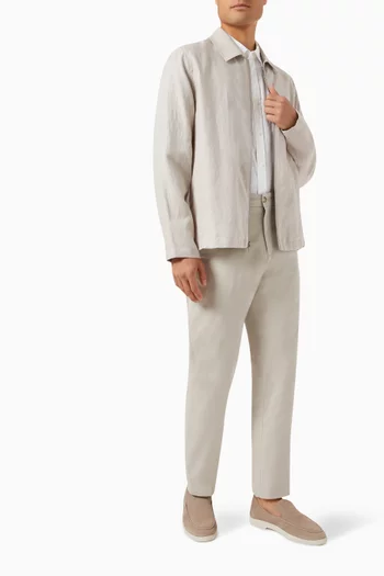 Zip-up Jacket in Hemp