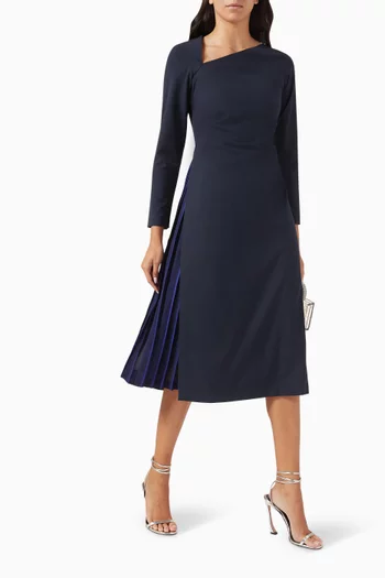 Asymmetric Midi Dress in Georgette