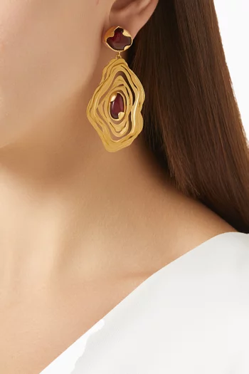 Nebula Earrings in 18kt Gold-plated Brass