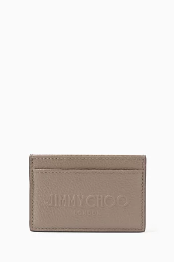 Dom Logo-embossed Card Holder in Leather