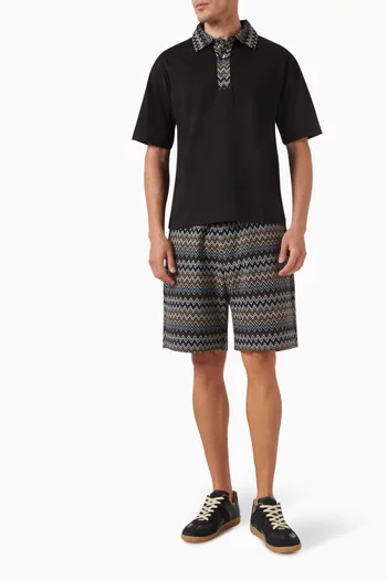 Chevron Polo Shirt in Jersey