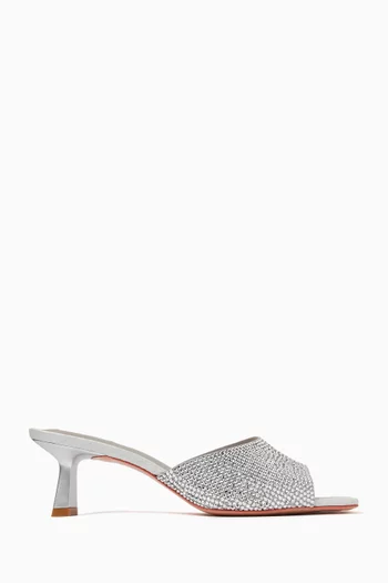 Aradia 65 Embellished Mules in Leather