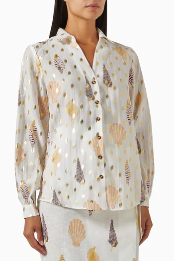 Miley Shell-print Shirt in Lyocell Blend