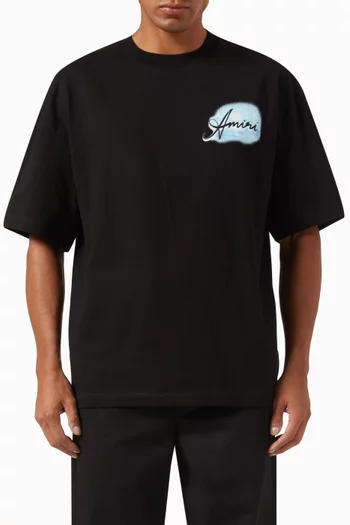 Paradise Airbrush Oversized T-shirt in Stretch Cotton