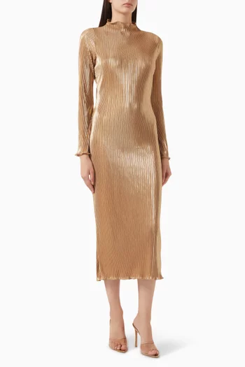 Sophia Plisse Midi Dress