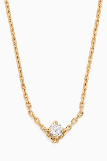 Solitaire Diamond Necklace in 18kt Yellow Gold