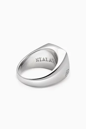 Onyx Ring in Stainless Steel