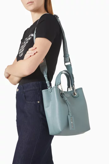 My EA Logo Tote Bag in Faux Leather