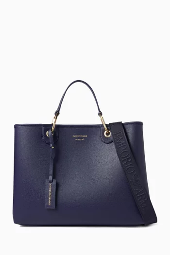 Medium Logo-embossed Tote Bag in Deer-print Faux Leather