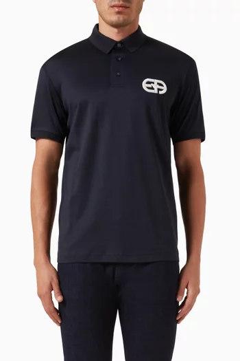 Logo Polo Shirt in Lyocell-cotton