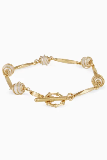 Perla Pearl Bracelet in 24kt Gold-plated Metal