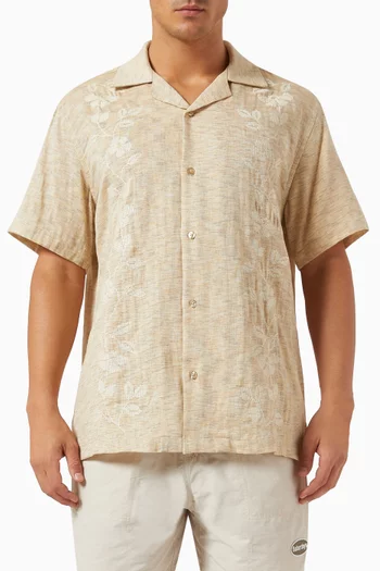 Canty Embroidered Shirt in Cotton-blend Gauze