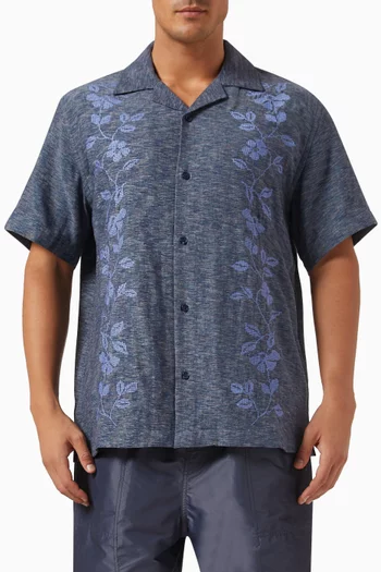 Canty Embroidered Shirt in Cotton-blend Gauze
