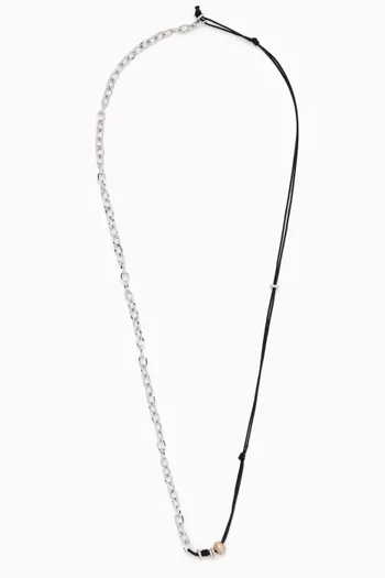 Niko Cord Necklace in Silver-plated Brass