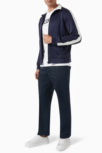 Valentino Garavani Zip Up Logo Sweatshirt in Cotton-blend