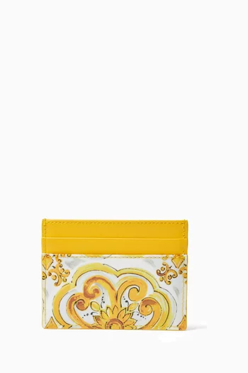 DG Maiolica Card Holder in Leather