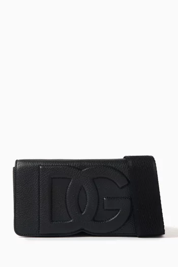 DG Logo Crossbody Bag in Leather