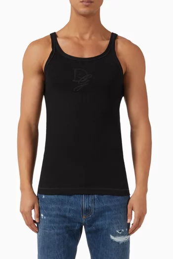 Logo Tank Top in Cotton