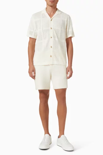 Patchwork Shirt in Pointelle Knit