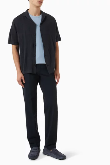 Patchwork Shirt in Pointelle Knit