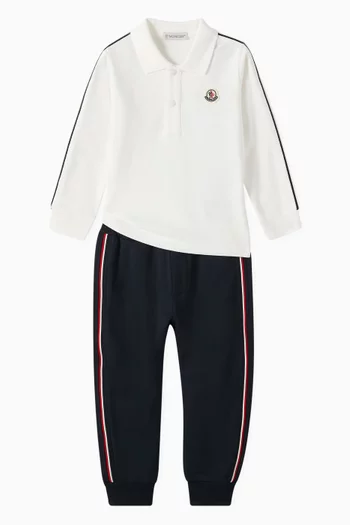 Long-sleeve Polo Shirt in Cotton-blend