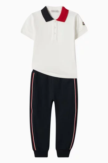 Tricolour Trim Sweatpants in Cotton Fleece