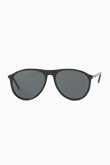 Aviator D-frame Sunglasses in Recycled Acetate