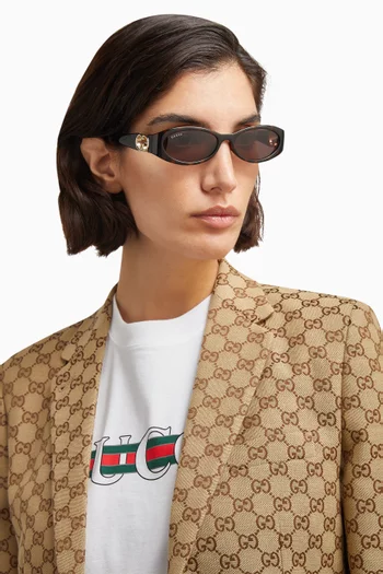 Oval Sunglasses in Recycled Acetate