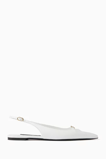 Ballerina Slingback Pumps in Leather