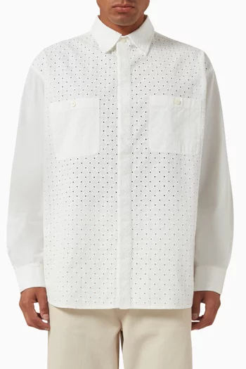 Lattice Floral Apollo Shirt in Cotton
