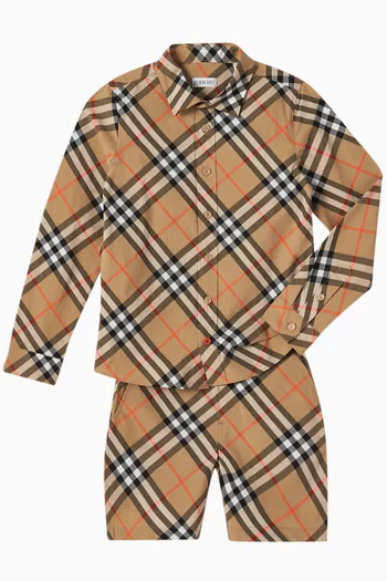 Owen Check-print Shirt in Cotton