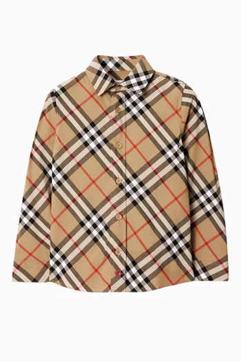 Owen Check-print Shirt in Cotton