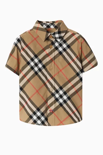Owen Check-print Shirt in Cotton