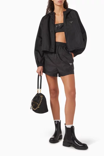 Embroidered Logo Shorts in Re-Nylon