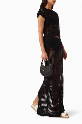 Rhea Maxi Skirt in Cotton-knit
