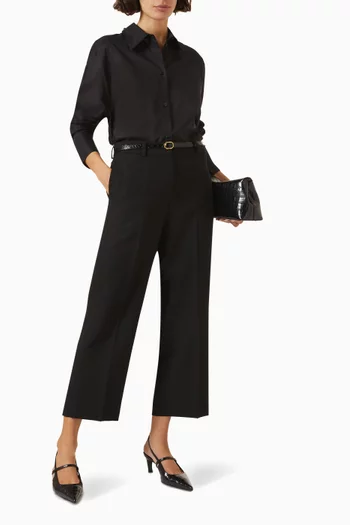 Kimono-Sleeve Shirt in Organic Cotton Blend