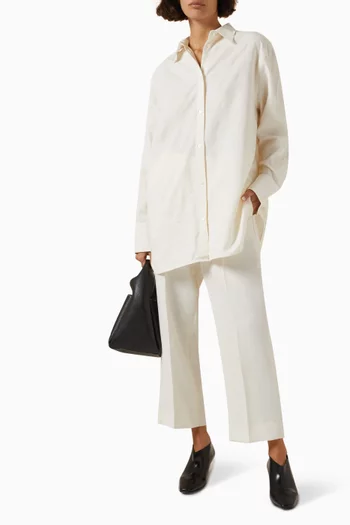 Relaxed Jacquard Shirt in Cotton Blend