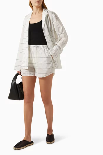 Monogram Pyjama Shorts in Cotton Blend