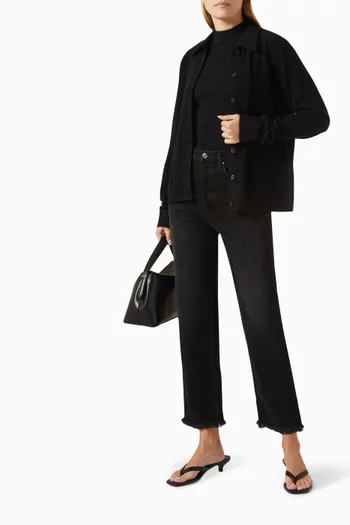 Button-up Cardigan Shirt in Cashmere