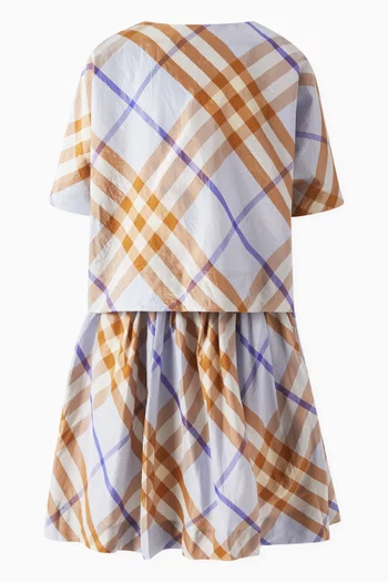 Noa Check-print Top in Silk