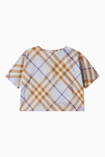 Noa Check-print Top in Silk