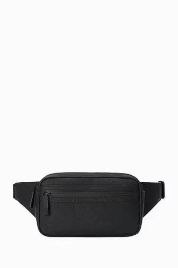 GG Belt Bag in Rubber-effect Leather