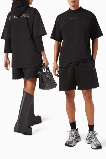 تي شيرت بشعار الماركة في الخلف قطن جيرسيه للجنسين