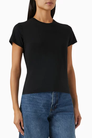 Fitted Crew Neck T-shirt in Cotton-jersey