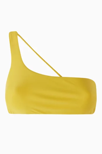 Apex One-shoulder Bikini Top in Stretch Nylon