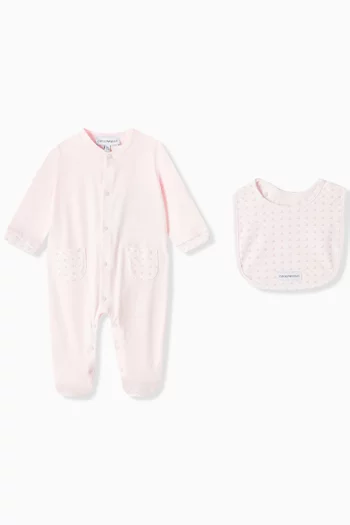 Logo Jumpsuit & Bib Set