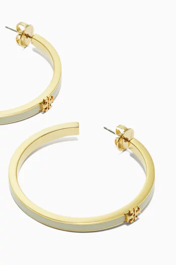 Kira Hoop Earrings in 18kt Gold-plated Brass