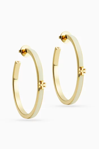 Kira Hoop Earrings in 18kt Gold-plated Brass