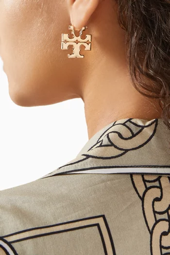 Eleanor Hidden Hoop Earrings in Gold-plated Metal